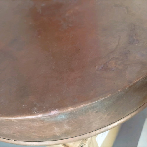 Copper tray used, diameter 35cm, height 4cm