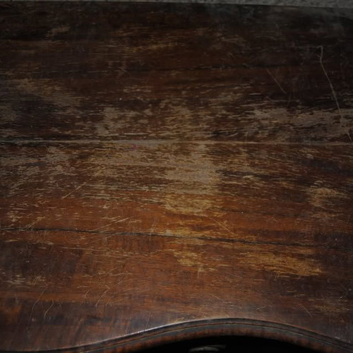 Old buffet with unique design, tiger maple wood