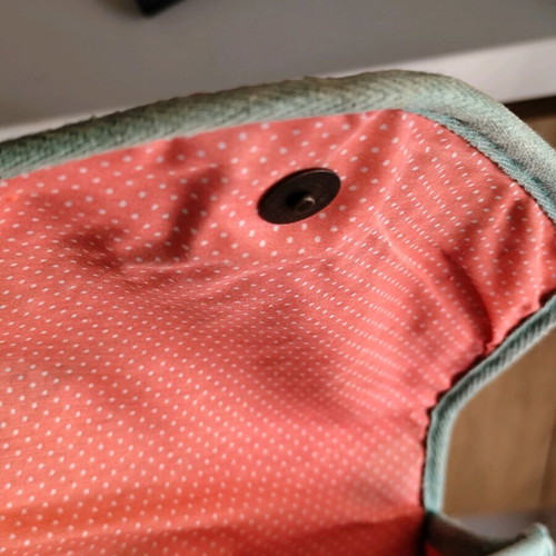 Straw Envelope Bag used, colorful summer handbag with lining and zipper pocket