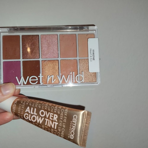 Wet and Wild eyeshadows and Catrice All Over Glow Tint like new