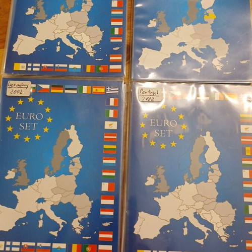 Σετ ευρώ κερμάτων σαν καινούργιο, Luxemburg 2002, Portugal 2002, Latvia 2014, Spain 2008