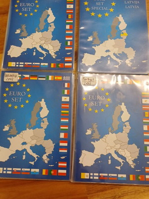Σετ ευρώ κερμάτων σαν καινούργιο, Luxemburg 2002, Portugal 2002, Latvia 2014, Spain 2008
