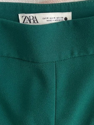 Ζαρα γυναικείο παντελόνι M πράσινο σε άριστη κατάσταση
