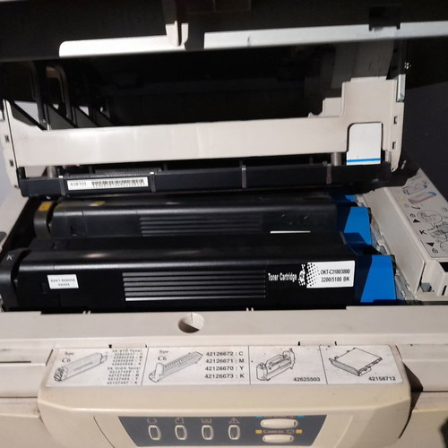 Oki C5510MFP printer used, color laser with drum issue