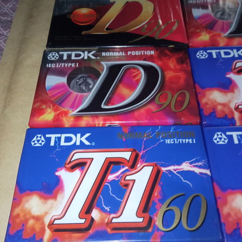 TDK audio cassette pack of 6, 3 T1 60 + 3 D 90, new sealed