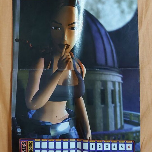 Tomb Raider 3 poster used, collectible, 45x28 cm