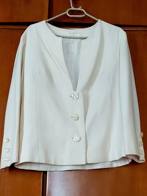 Handmade ecru jacket like new, size M