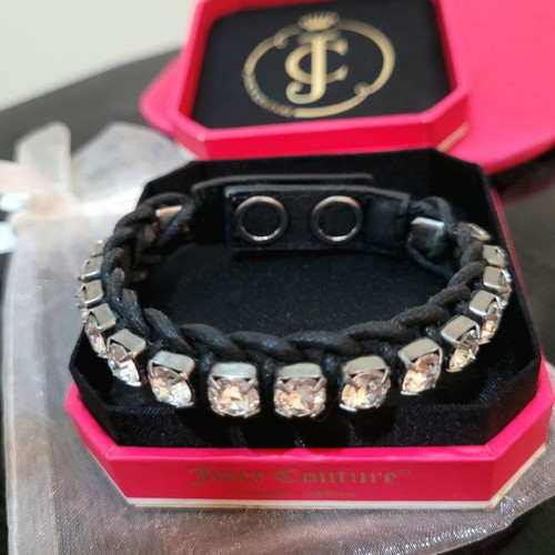 Juicy Couture Bracelet with Crystals like new, black and white