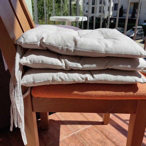 Chair cushions, pack of 4, beige