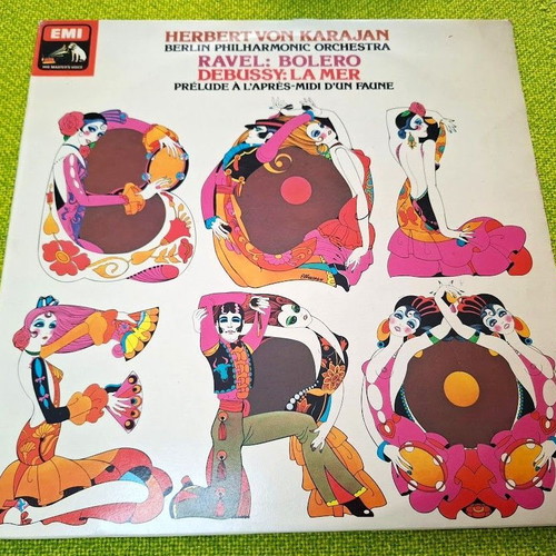 Herbert von Karajan Ravel Debussy Bolero La Mer LP used, classical