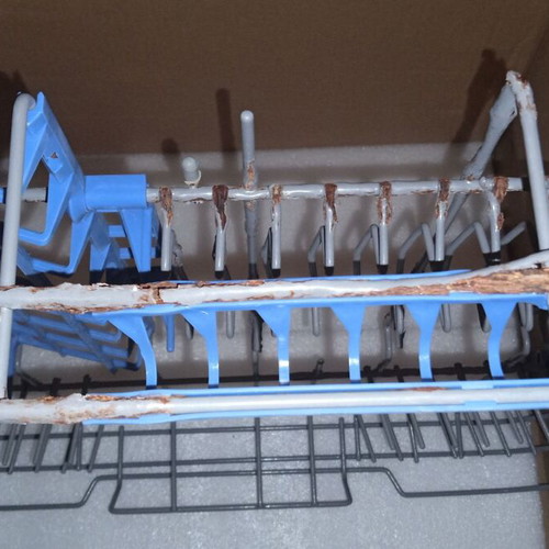 Delonghi DDWTTS19 dish rack used with rust spots