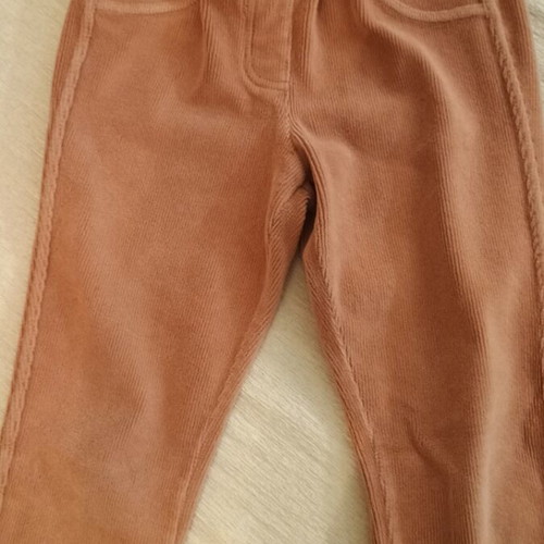 Benetton corduroy leggings orange like new, size 140 cm for 9 years old