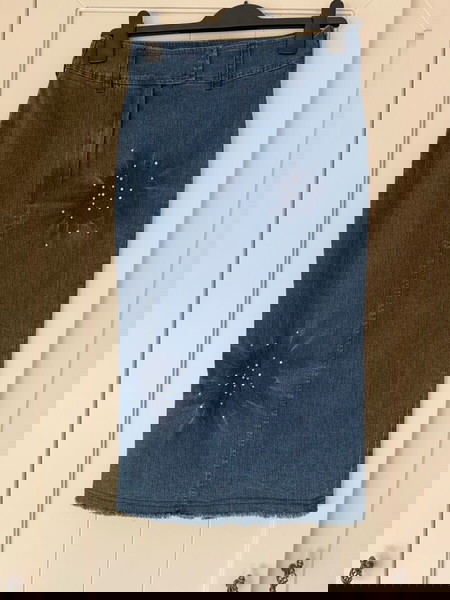 Denim stretch μακριά φούστα
