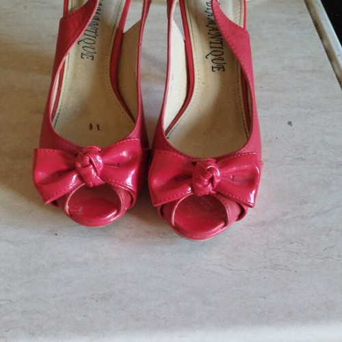 Red slingback pumps size 36 used