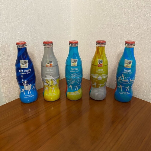 Collectible Coca Cola Olympic Games set of 5 bottles new
