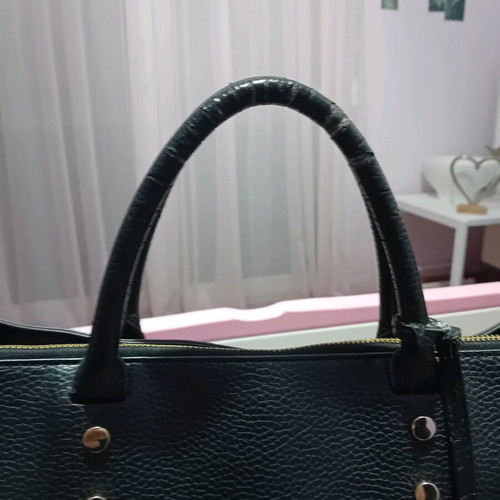 Armani Exchange handbag used, black, 30x40 with wear on handles