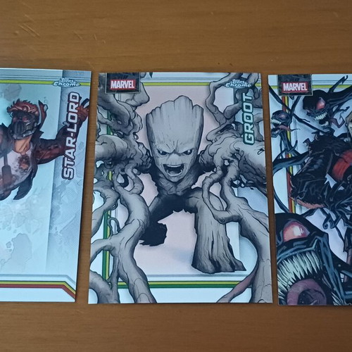 Topps Marvel 2026 cards new, lot of 3 with StarLord Groot Knull