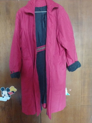 Trench coat used, red, sizes XL and XXL
