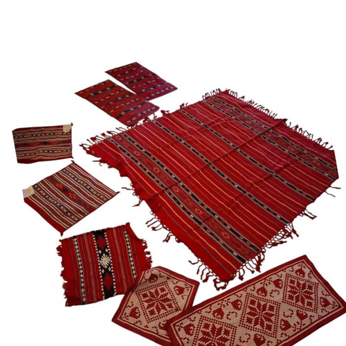 Vintage set of 8 traditional woven linens Arta Brașov