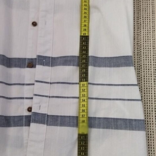 Livergy short-sleeve men's shirt like new, cotton, white and blue