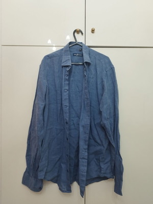 Blue Raf Linen Shirt slim fit like new, size L