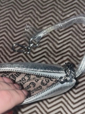 Juicy Couture mini bag wallet, new, silver