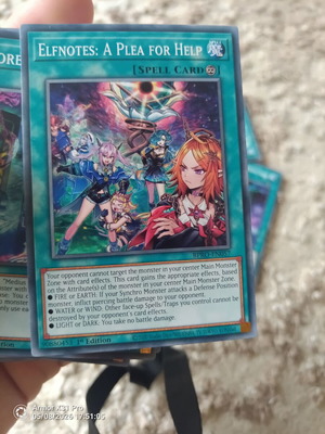 Yu-Gi-Oh Elfnotes: A Plea for Help card like new