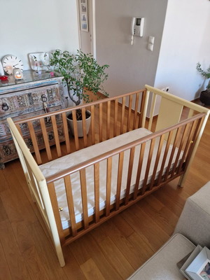 Baby cot with mattress like new, used by one child