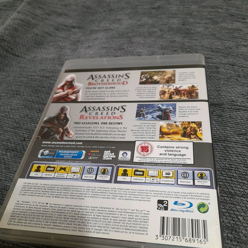 Assassins Creed Revelations & Brotherhood PS3 game like new