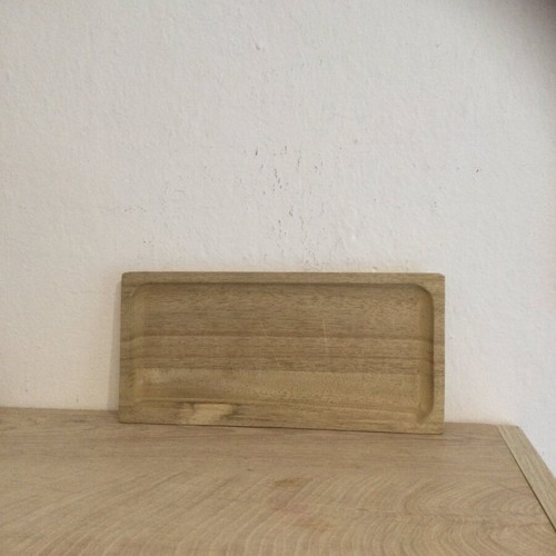 Salt and pepper set like new with bamboo base, 4 pcs