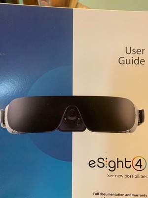 Esight 4 low vision aid used