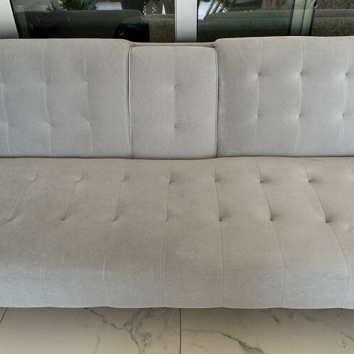 Sofa bed like new, modern design, light gray