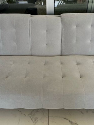 Sofa bed like new, modern design, light gray