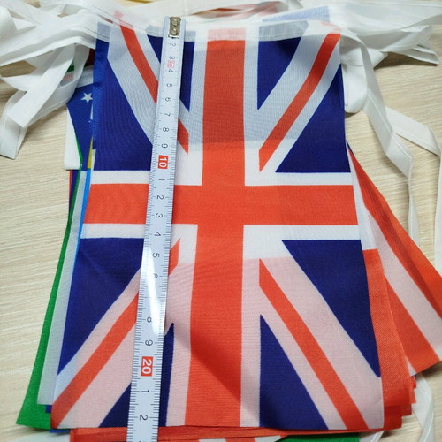 Hanging flags new, pack of 24 different polyester flags