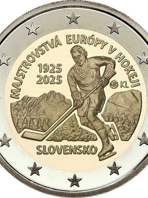 SAC Σλοβακία 2 Ευρώ 2025 ακυκλοφόρητο, χόκεϊ
