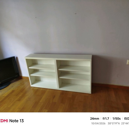 Double bed and double mattress with TV shelf used for bedroom