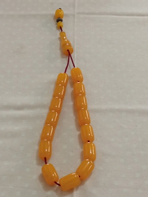 Handmade komboloi from pressed amber like new