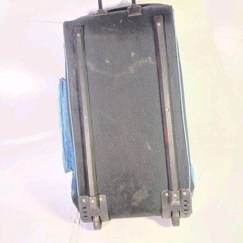 Large Enrico Benetti suitcase used with wheels and hard base blue
