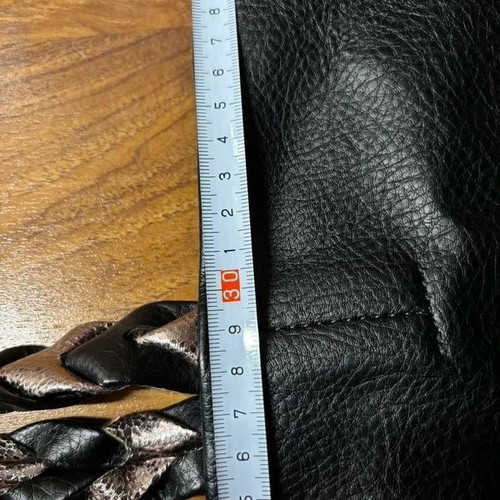 Black shoulder bag tote style like new with inner pockets and silver handle detail