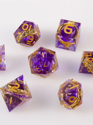 Dungeons & Dragons Dice Set with Pouch new sharp-edge