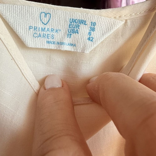 Primark Cares sleeveless blouse like new, size M, beige