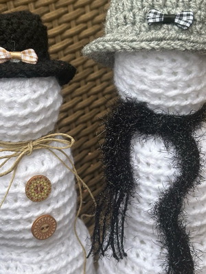 Decorative handmade snowmen made to order