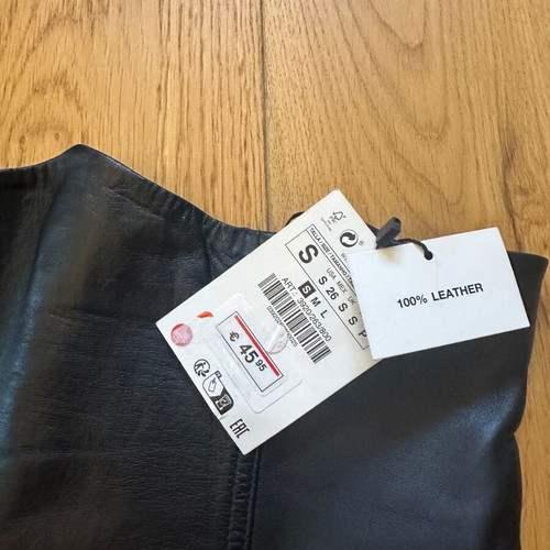 Zara leather bustier new, black, size S