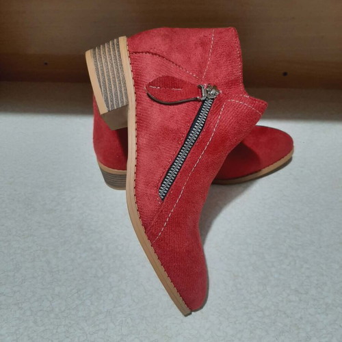 Red ankle boots size 36 new