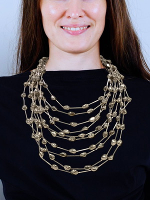 Silver 925 necklace new, platinum plated Italian made