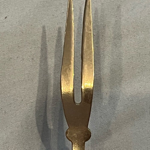 Art Deco gold-plated fruit fork set USSR 1970s, like new