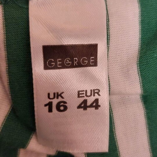 Women's sleeveless blouse like new, green and white stripes, XXL