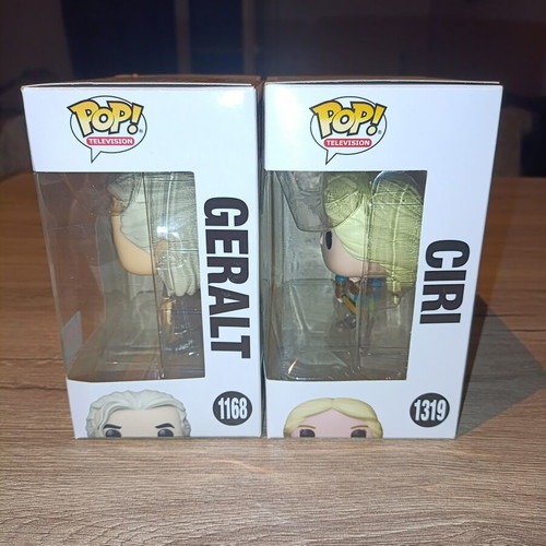 Geralt and Ciri Witcher Funko Pop figures like new