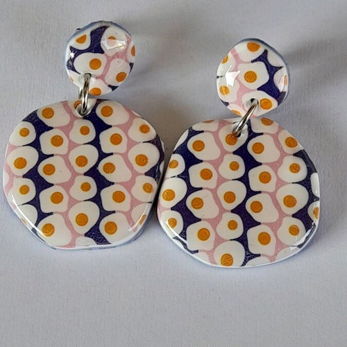 M-art S-tudio handmade earrings multicolored, new