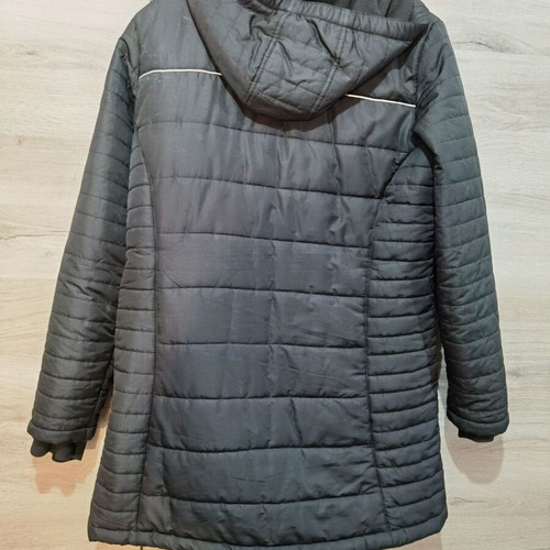 La gear unisex winter jacket used, black with reflective strips